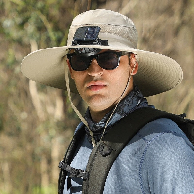 Solar Powered Cooling Hat with Built-in Fan